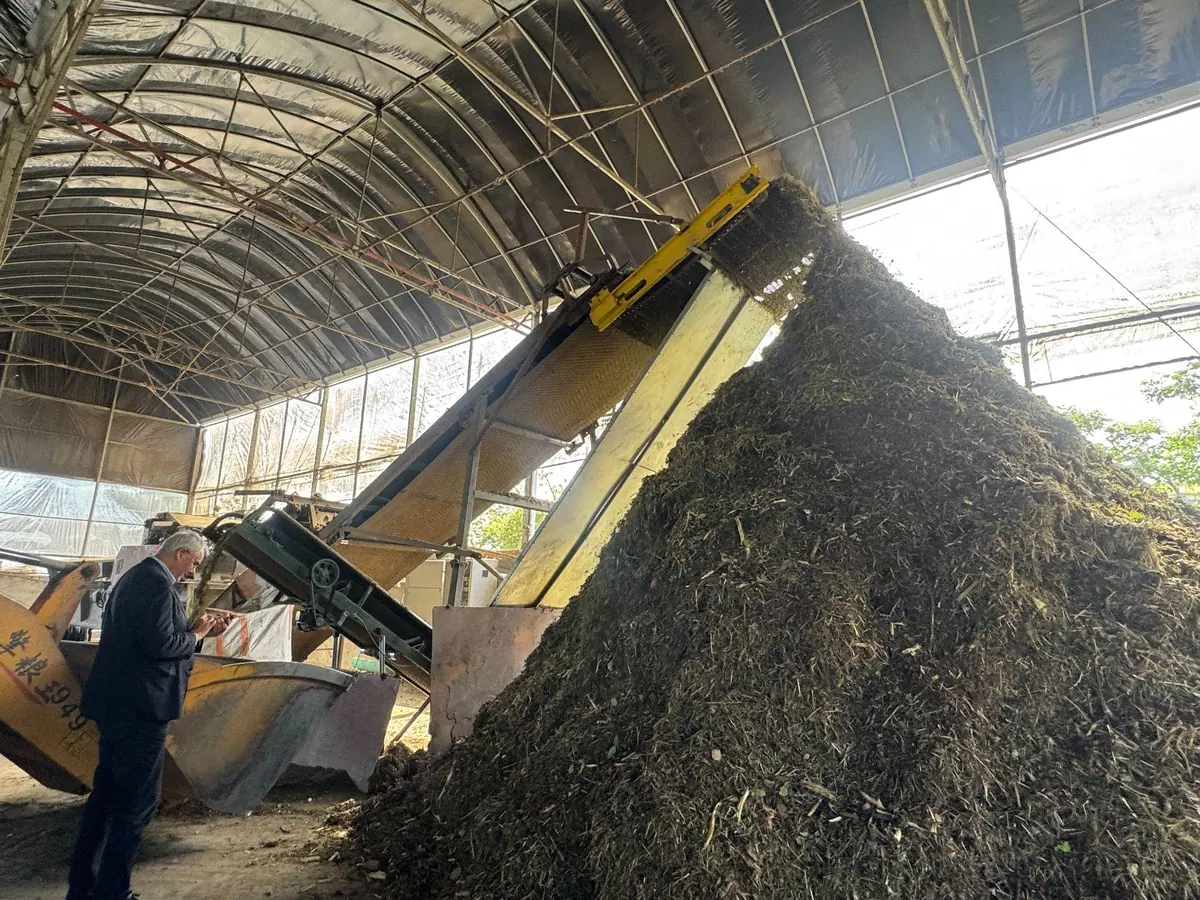 Biochar produced at a Tongao carbonisation site